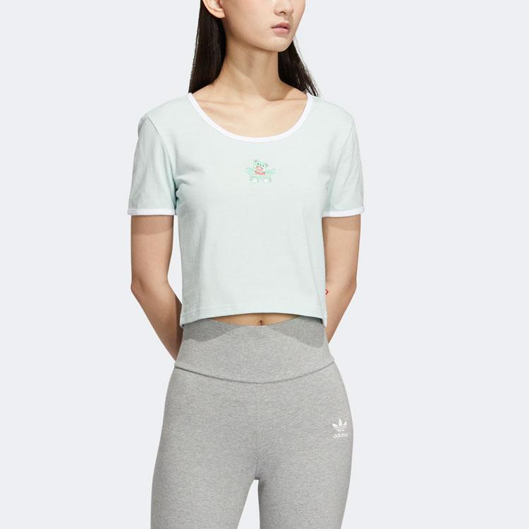adidas Originals T Shirt Women's Symbol Green HR6911