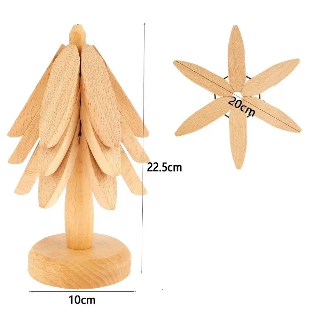 Anti Scald Wooden Trivets Decorative Heat Resistant Tree Design Stand Table Mat Coaster Insulation Pad Bowl Walnut Tree Design