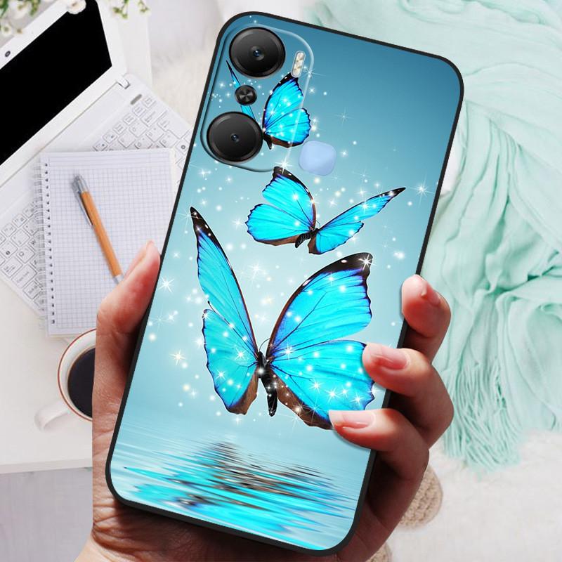For Infinix Hot 12 Pro Case Black Cover Lion Wolf Silicone Soft Back Cases For Infinix Hot 12i Hot12 Pro / Hot 20 5G Case Shell