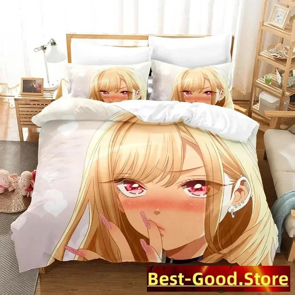 Marin Kitagawa Bettwäsche-Set Einzelbett Twin Full Queen King Size Bettwäsche-Set Erwachsener Kinderzimmer Bettbezug-Sets Anime Bettwäsche-Set