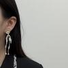 Retro Temperament Pearl Bow Flower Earrings Women'S Senior French Design Earrings