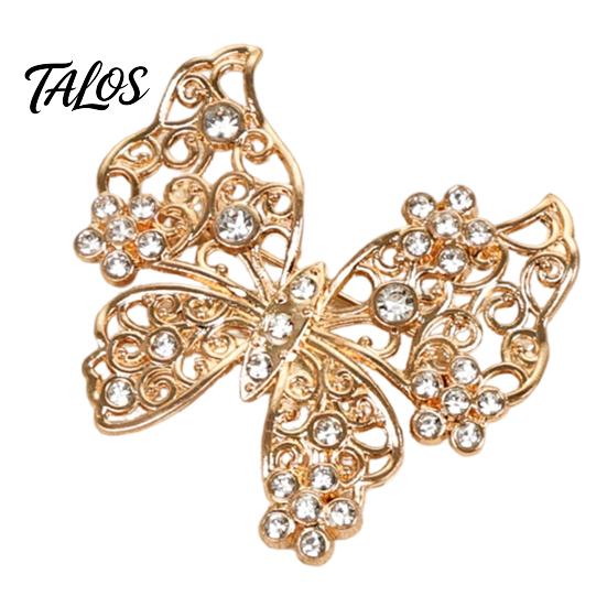 Decorative Butterfly Accessory Rhinestone Brooch for Women, Shape Lapel Pin Long-lasting Clip, Sweater Cardigan Coat Suit Scarf Jewelry Accessories