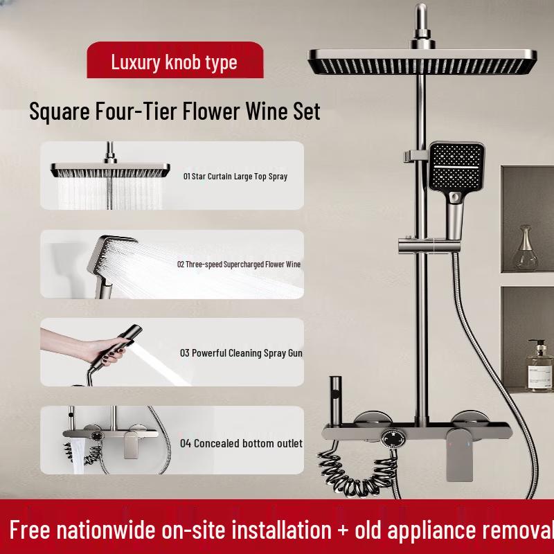 German Style Piano Key Shower Faucet Set