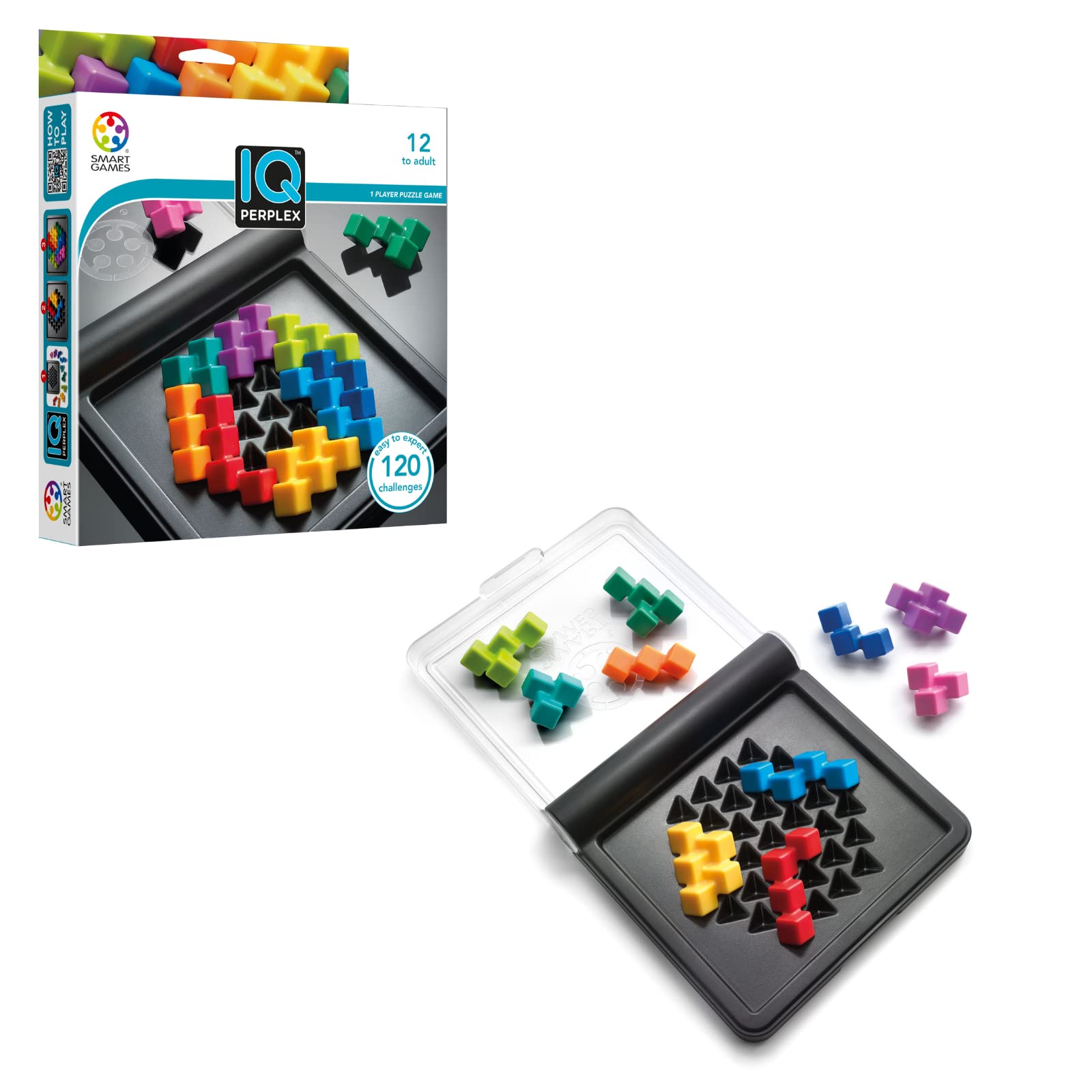 

SmartGames IQ Perplex Дорожная игра-головоломка со 120 заданиями для возраста 12 лет и старше