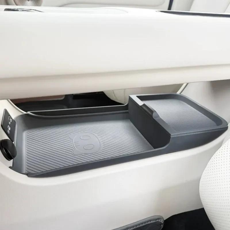 For ORA 5 2026 Center Console Storage Box Divider Organizer With Privacy Cover Armrest Storage Tray Interior Accessories