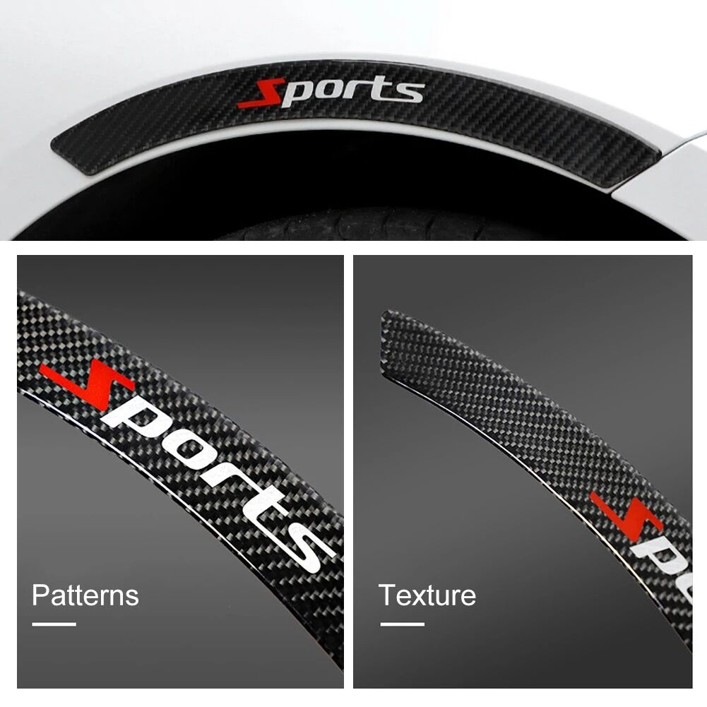Wheel Eyebrow Anti-collision Strips Decorative Sticker General Modified Carbon Fiber Decorative Strips Anti-scratch Sticker For