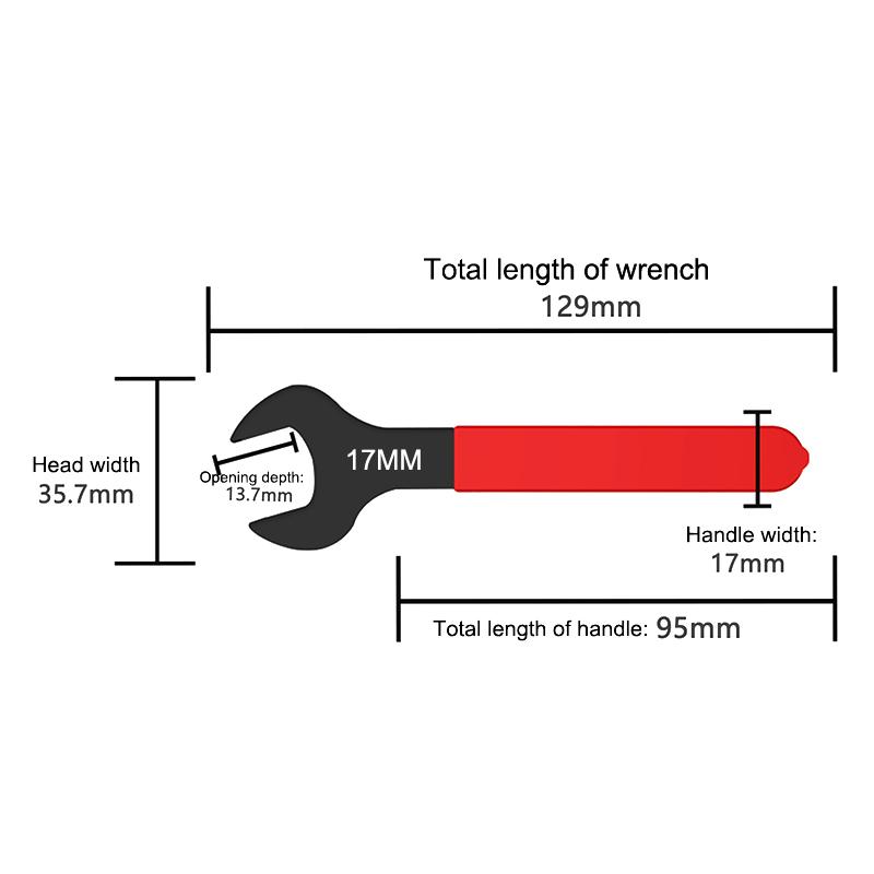 7Mm-31Mm Metric Single Open End Wrench Offset Angle U-Shaped Spanner Flat Head Blackening For Auto Repair