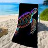 Starfish Conch Print Beach Towel Quick Dry Absorbent Sandproof Lightweight Towel for Summer Beach Vacation Camping