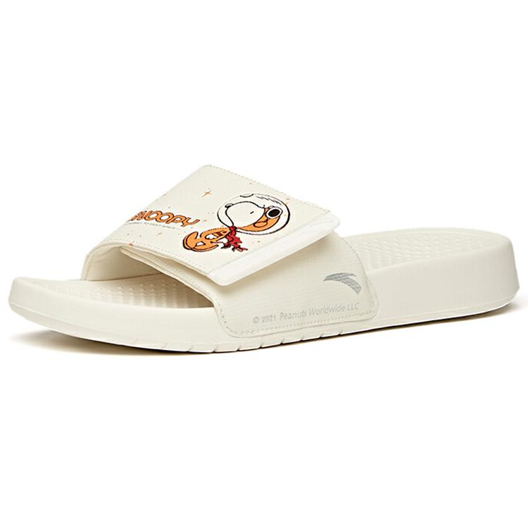 SNOOPY x Anta Life Collection Breathable Slide Slippers Men's White Yellow 912126993-4
