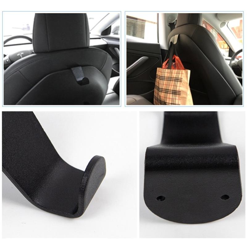 Autositze Kopfstützenhaken, Auto Sitze Haken Aufhänger Aufbewahrungsorganizer Innenraumzubehör für Model 3/Y/X/S Mantelhaken