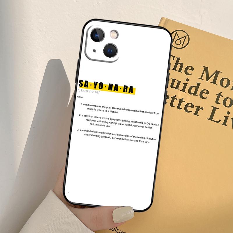 

Banana Fish Sayonara Phone Case For iPhone 17 16 15 14 11 12 13 Pro Max mini XR 16e 15 16 Plus 17 Air Full Cover iPhone 14 Pro