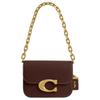 Idol 21 Brand Logo Magnetic Snap Refined Calfskin Handheld Shoulder Bag Small Women Handbags Maple CM557-B4MPL