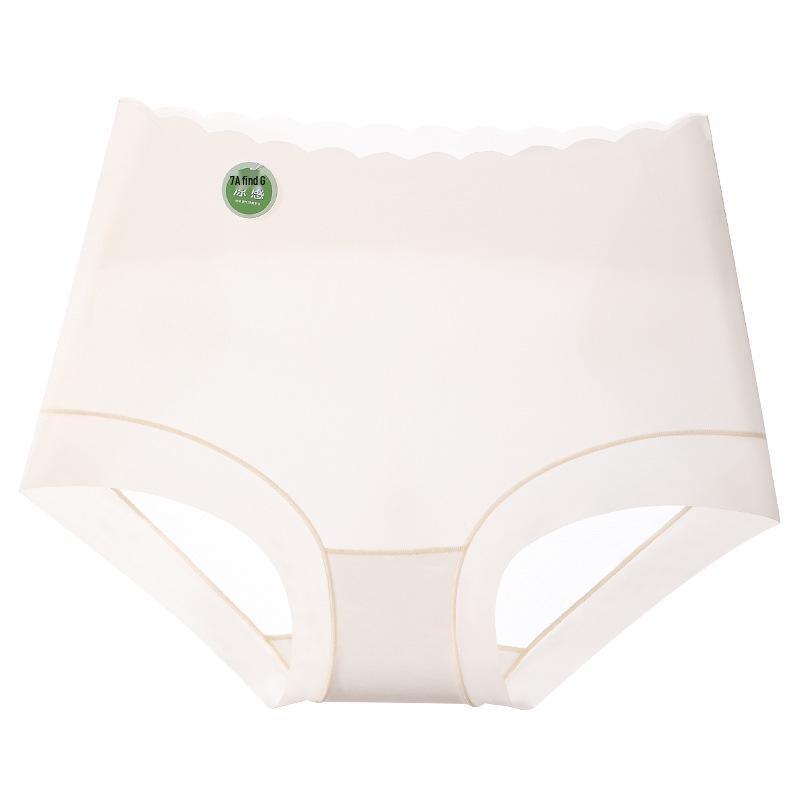 

Ультратонкие бесшовные трусики-слипы с высокой посадкой больших размеров из ледяного шелка и сетки с антибактериальной хлопковой ластовицей 2XL шампанского