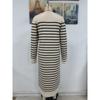 Slim Fit Women's Sweater Striped Long Skirt Dress
