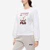 Fila Mode Locker Bärenmuster Pullover Rundhals Amerikanisches Langarm Sweatshirt Damen sweatshirt Wolke-Pilz-Weiß F11W249208F-WT