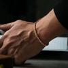 4mm Stainless Steel Twist Chain Bracelet For Men Hip Hop Titanium Steel Bracelet Retro Trendy Jewelry Women's Bracelet