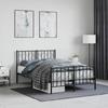 VidaXL Metal Bed Frame with Headboard/Footboard Black 120x200 Cm 374453