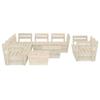 Salon de jardin - VIDAXL - Palette 10 pcs - Bois d'épicéa imprégné - Modulable - 6 personnes