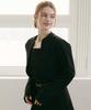 Peohaebseubaianna (Set) Square Neck Flare Long Dress Bolero Jacket Set