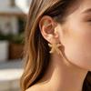 Stainless Steel Ocean Series Starfish & Seashell Earrings - Simple, Versatile Women's Jewelry