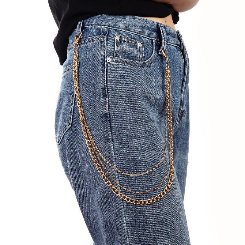 Punk Hiphop Körper Kette Trendy Gürtel Taille Kette Für Frauen Männer Hosen Kette Multi Layer Hosen Schlüsselbund Schmuck Jeans geschenke