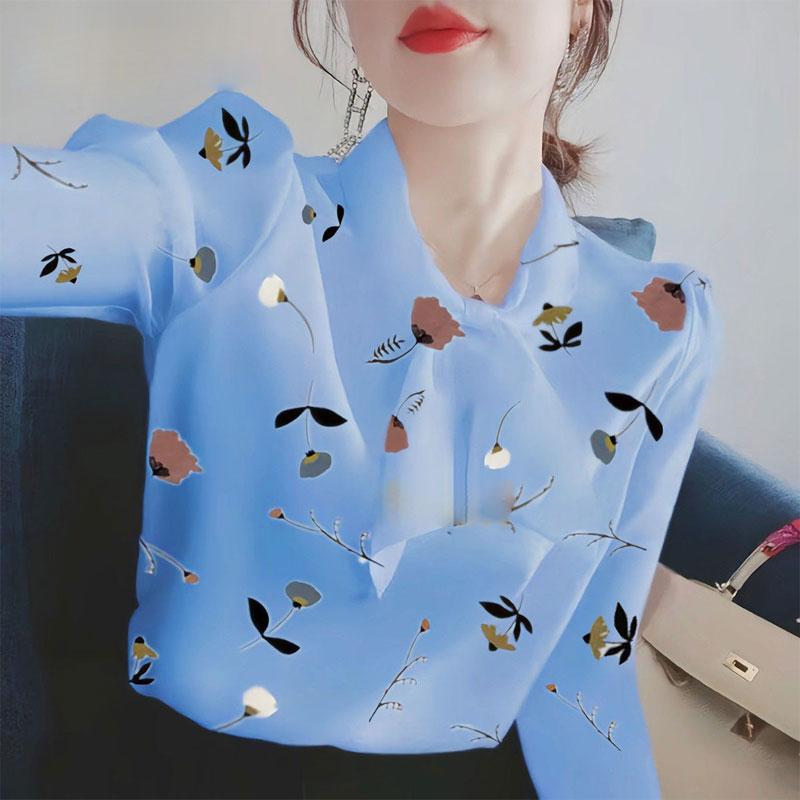 Damenbekleidung Lässig Schal Kragen Bandage Schleife Hemd Pendeln Frühling Herbst Stilvoll Langarm Gerade Alleskombinierbare Bluse