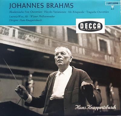 LP Record HANS KNAPPERTSBUSCH, WIENER PHILHAR - Akademische Fest-Ouvertüre - Haydn- LXT5394 Decca Germany Classical Used