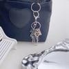 Fashion Heart Lock Bows Keychain Fashion Alloy Metal Keyring Unique Handbag Charm Decoration for Men and Women