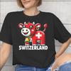 Swiss Switzerland Flag Accessories Unisex T Shirt Pure Cotton Tee Graphic Printed Tshirt Clothing