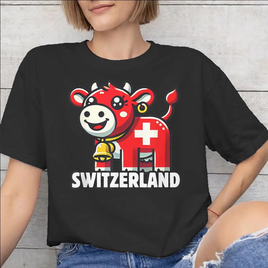 Swiss Switzerland Flag Accessories Unisex T Shirt Pure Cotton Tee Graphic Printed Tshirt Clothing