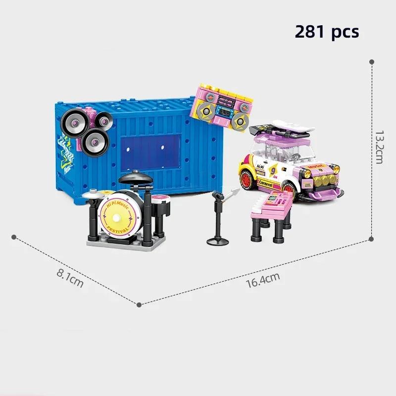 City Technical Car Speed Sports Car Building Blocks Racing Road Moc Brick Vehicle Educational Construction Toys
