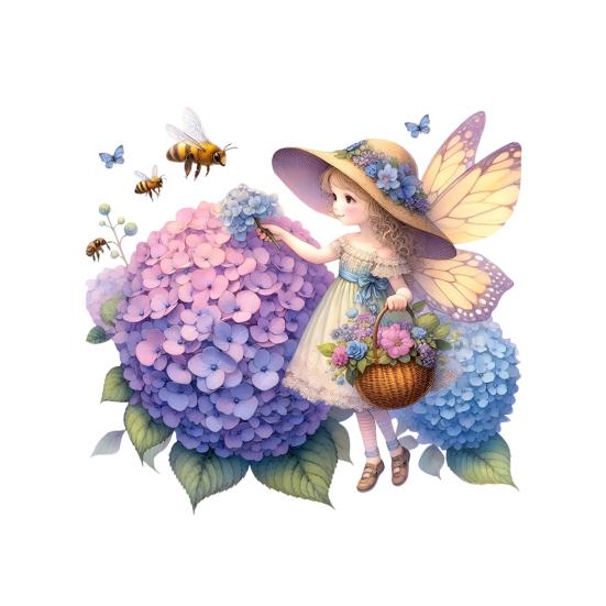 

Elf Wall Sticker Reusable Elf Hydrangea Wall Decals Electrostatic Adhesion Wall Stickers Glue-Free Waterproof Moisture-Proof Window Clings for A