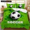 Fotbalový povlak na přikrývku Fotbalová dětská ložní souprava 3D povlak na přikrývku Kluci Dospívající Sportovní nadšenci Dvojitý Queen King Polyesterový povlak na přikrývku