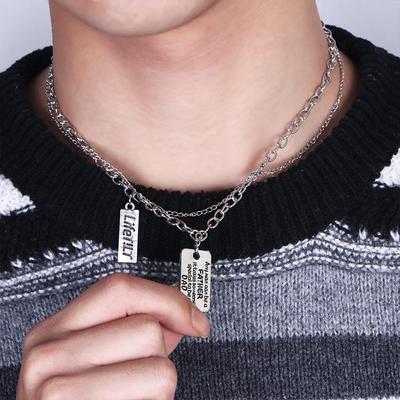 Necklace Geometry Korean Style Necklace Punk Necklace Women Clavicle Chain Letter Necklace