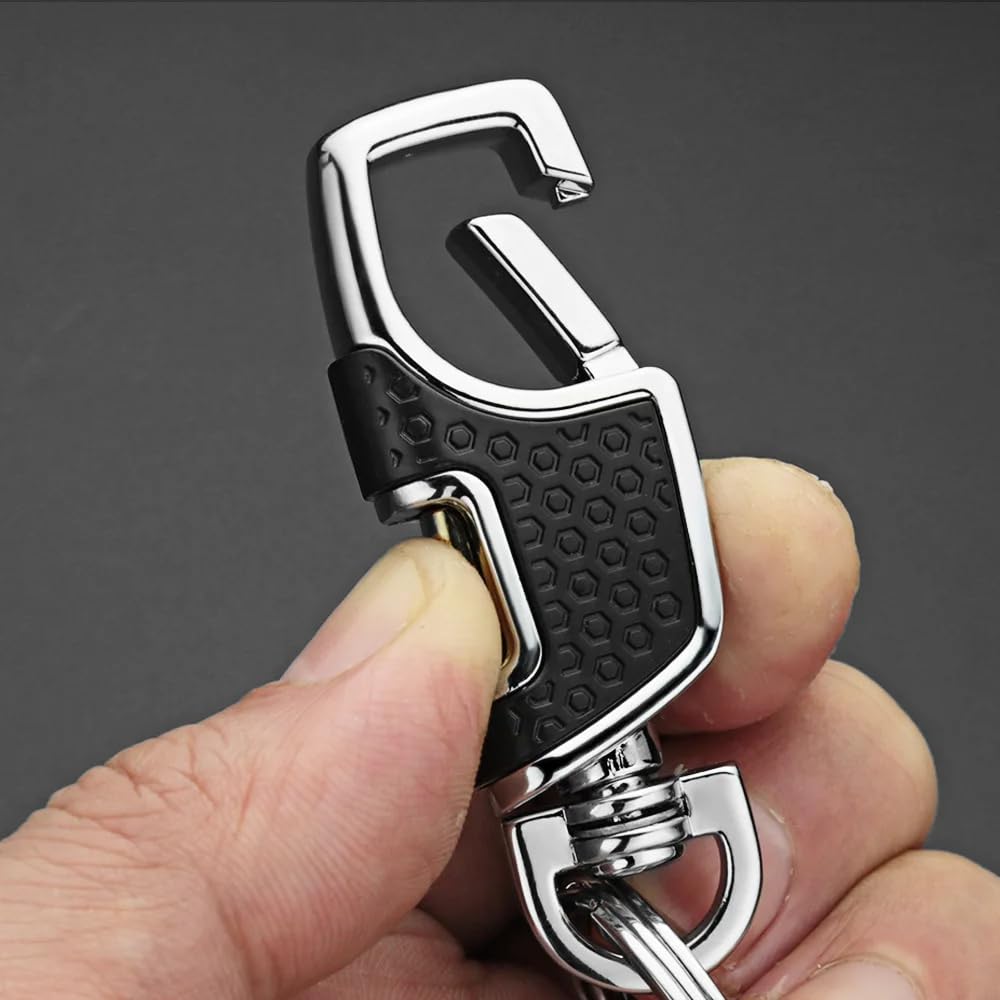 Samcos Key Chain, Car, Motorcycle, Key Ring, Key Chain, For Car, Home, Bicycle, House Keys, Lost Prevention, Unisex, Black