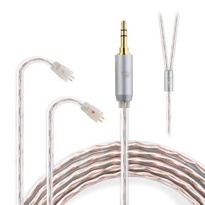 Okcsc JBX Recable 2pinový kabel pro sluchátka, 4žilový OFC UE kompatibilní s TF10/TF15/SF3/SF5 atd.. 3,5 mm