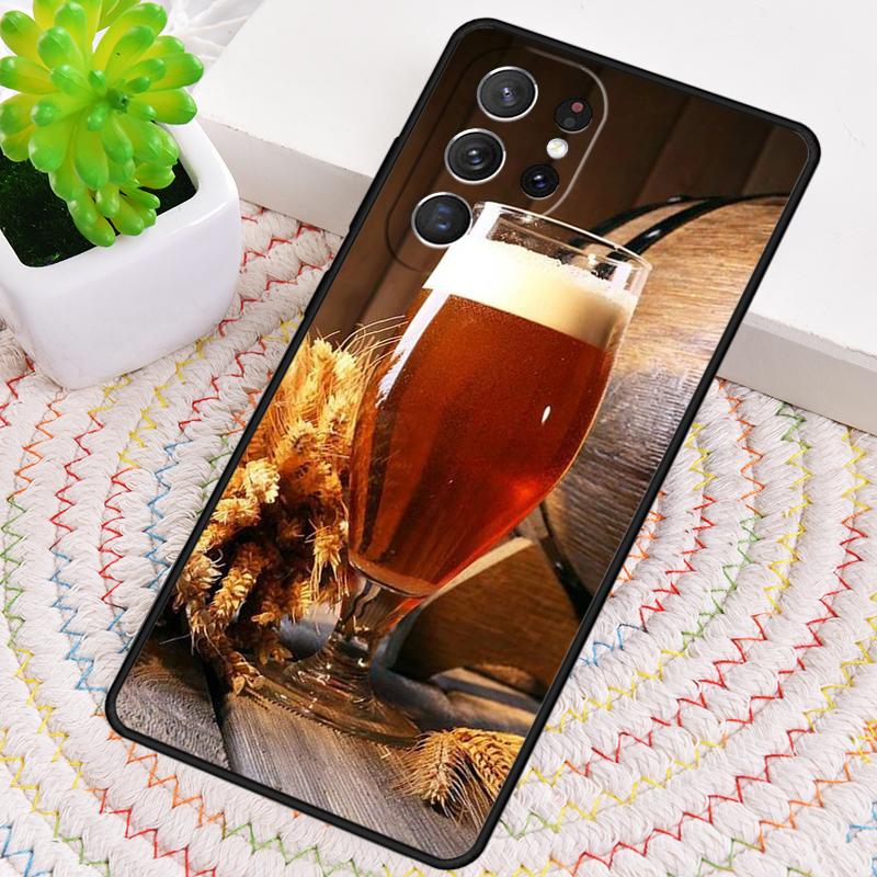Traditionelle Bier- und Brot-TPU-Handyhülle für Samsung Galaxy note 10 pro S26 S25 S24 S23 S22 Ultra Plus S21 FE S20 Hülle
