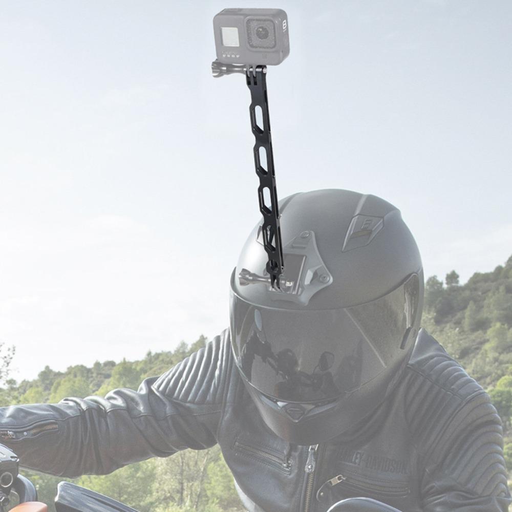 Black Riding Bracket CNC Helmet Arm Selfie Stick for Go Pro/Xiaomi Yi/DJI/insta360