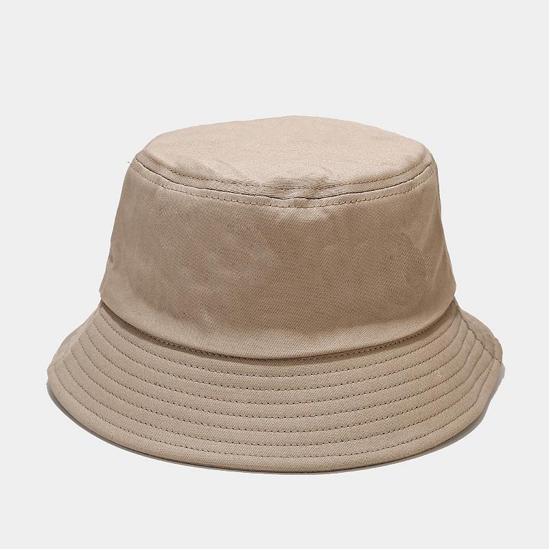Bucket Hat Women's Simple Solid Color Cotton Foldable Basin Hat Men's Outdoor Sunscreen Sun Hat Casual Sun Hat