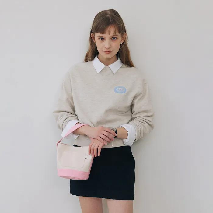 CANVAS BASKET BAG PINK