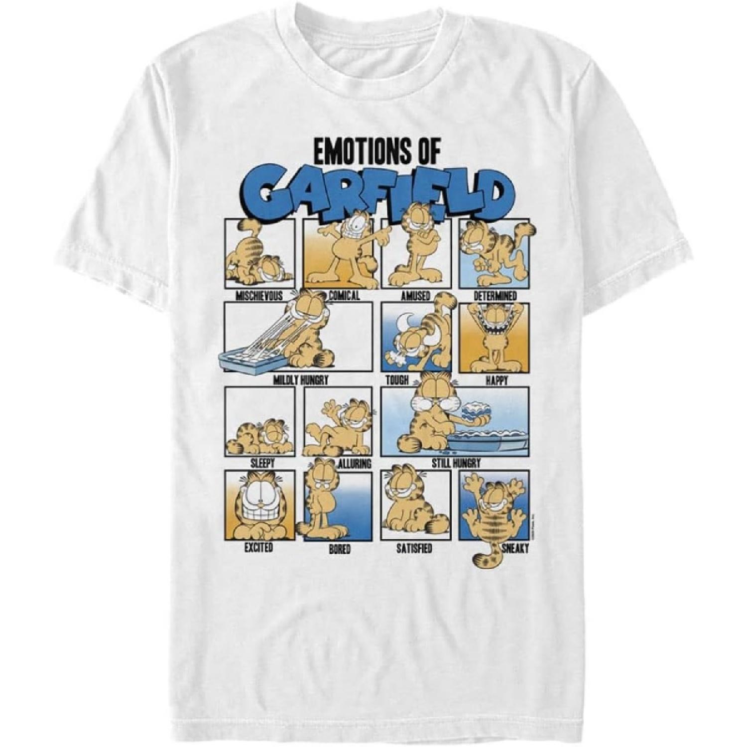 

Nickelodeon Men s Big & Tall Emotions of Garfield T-Shirt(1) XXXXXL білий