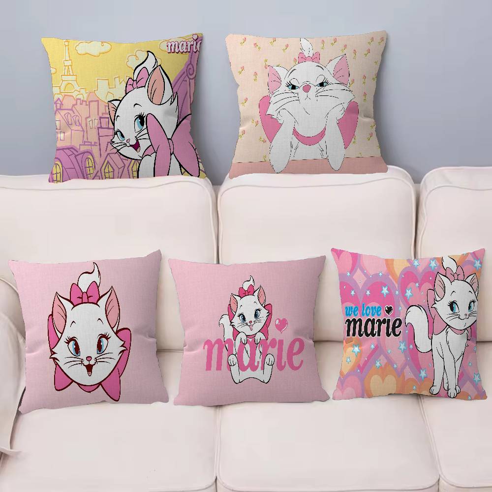 Cute M-Marie Cat Anime Pillow Cover for Bedroom Room and Living Room Sofa Decorative Cushion Cover