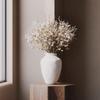 Mid-Century Wabi-Sabi Black & White Ceramic Hydroponic Vase - Matte Finish for Retro Flower Arrangements
