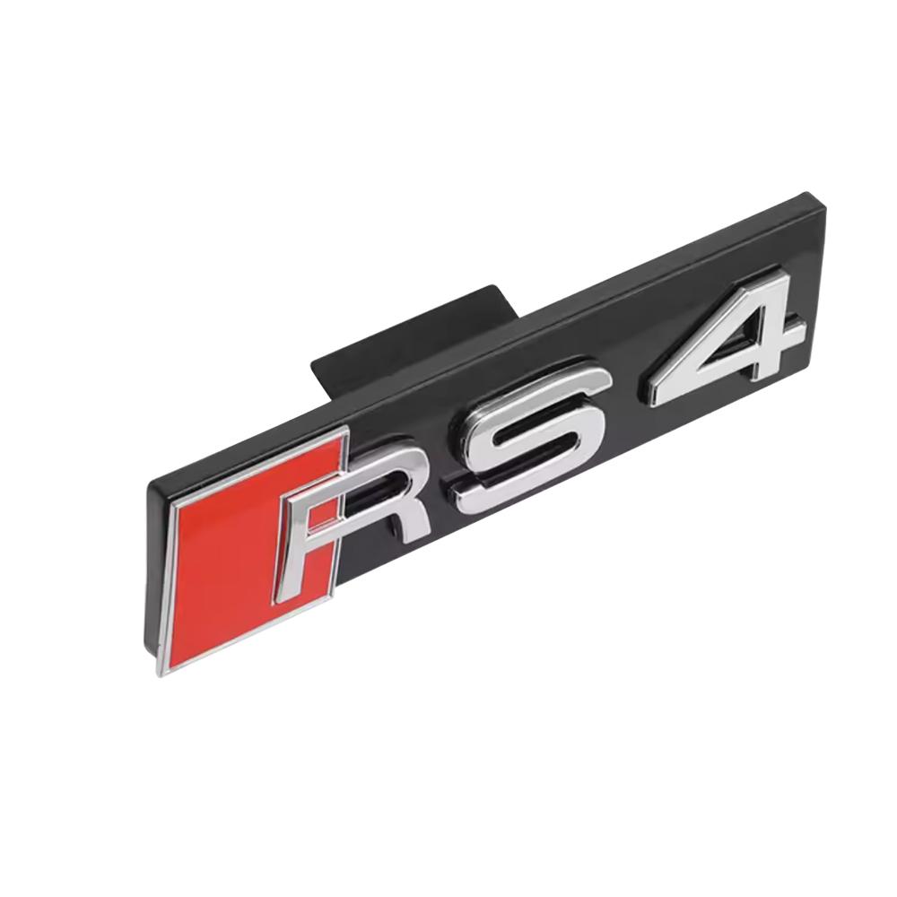 3D S3 S4 S5 S6 S7 S8 Logo ABS Car Front Grille Badge Sticekr Decoration For Audi SQ3 SQ5 SQ7 SQ8 W12 V6 RS3 RS4 RS5 RS6 RS7 RS8