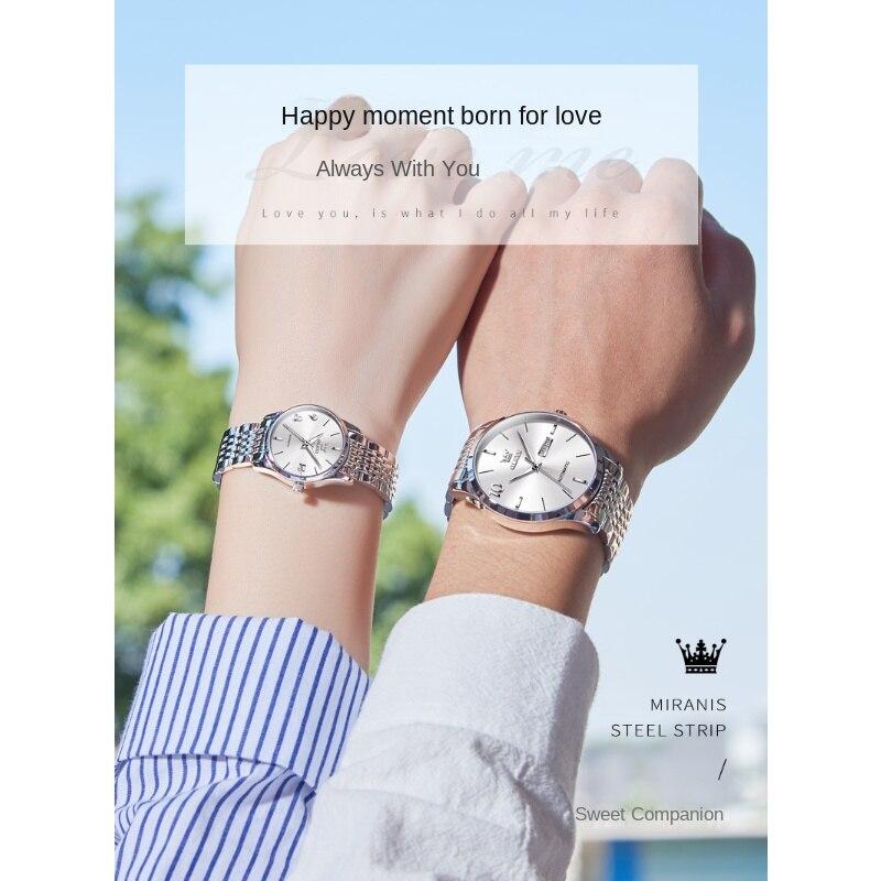 OLEVS Fully Automatic Mechanical Expression Couple Watch Women's Watch Women's Watch