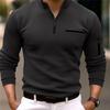 Spring and Autumn Polo Shirt Arm Zipper Men's Sports Polo Shirt