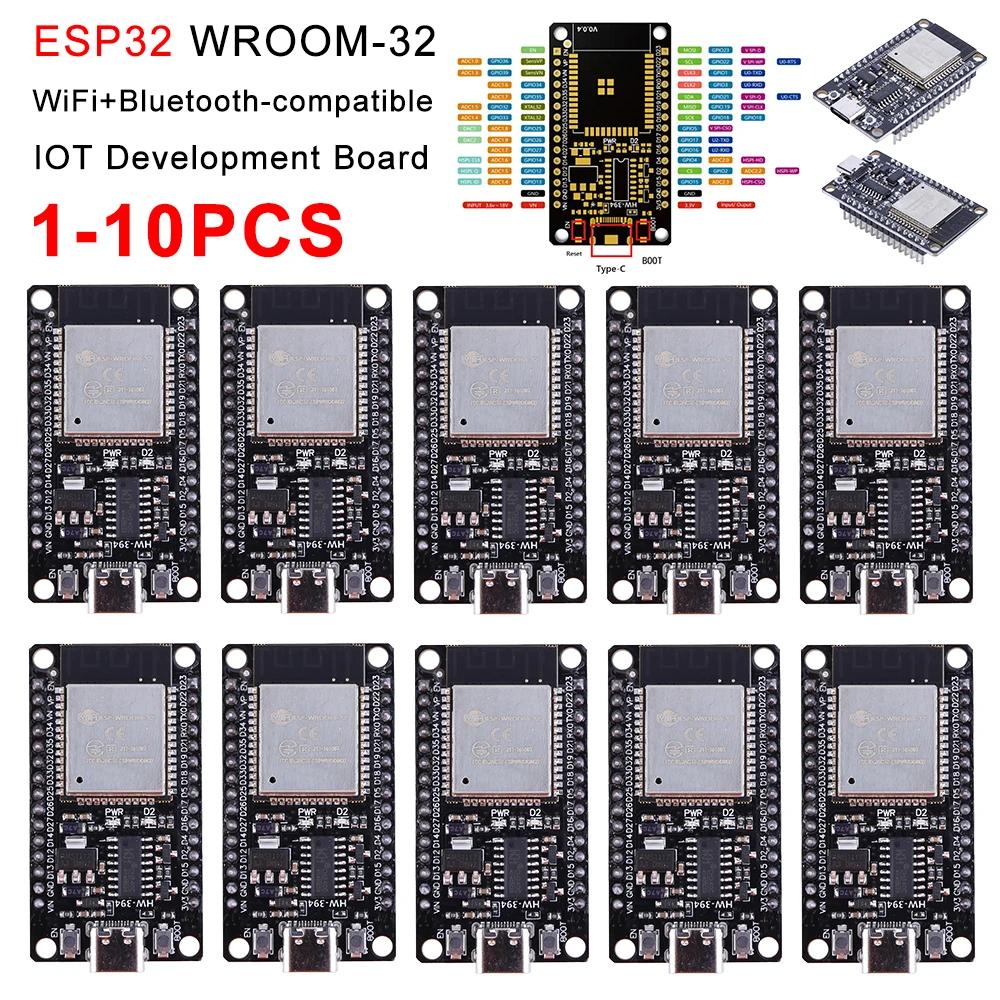 1-10PCS ESP32 Development Board Wireless WiFi Bluetooth Module Ultra-Low Power Consumption ESP32-WROOM-32 Expansion Board