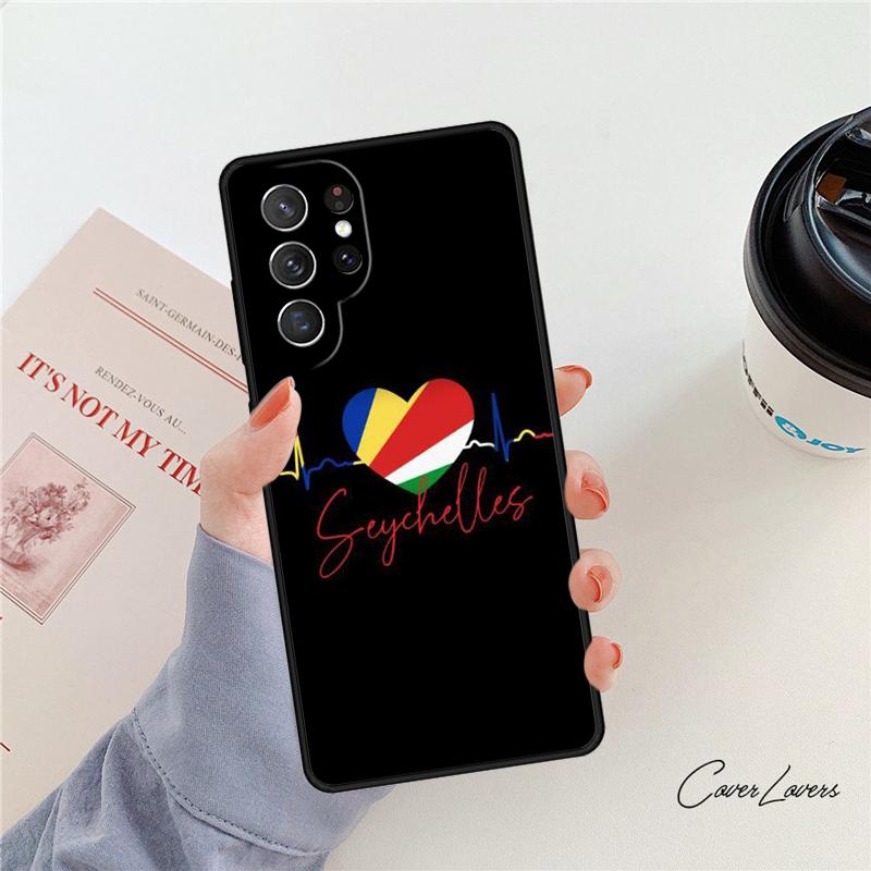 Seychelles Flag phone case For Samsung Galaxy S24 S25 S23 S22 Ultra Note 10 20 Plus S20 S21 FE Cover