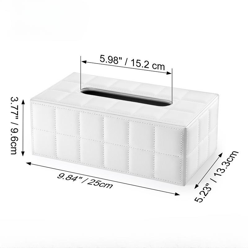 

PU Leather Tissue Box Holder for Living Room Coffee Table, Paper Napkin Dispenser for Home Hotel with High Visual Appeal
