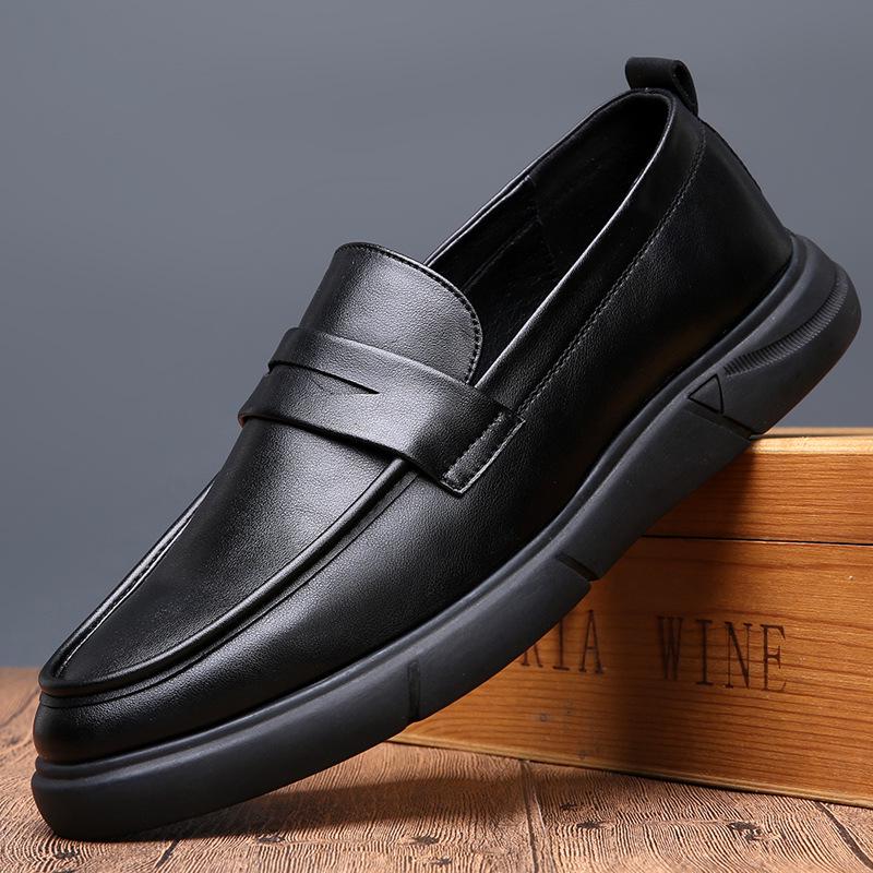 

2022 Autumn Men s Genuine Leather Slip-On Loafers: Versatile, Trendy, & Breathable Casual Moccasins 42